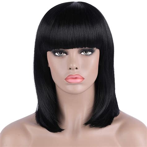 black bob wig bangs